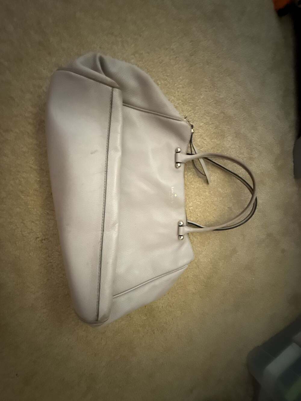 Kate Spade Leather Tote Bag Off White Used Good